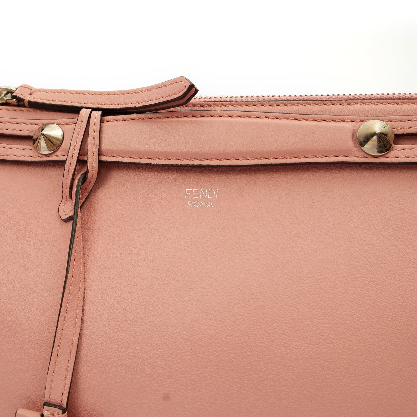 Fendi Tote By The Way - Medium in Pink, Leather — Detail View