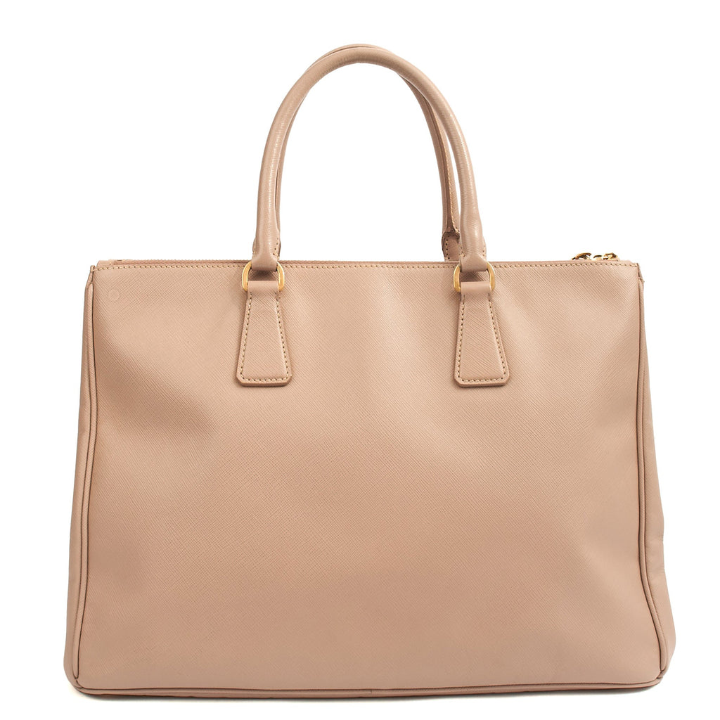 Prada Tote Galleria - Medium Double Zip Tote in Pink, Saffiano Leather — Alternate View 16