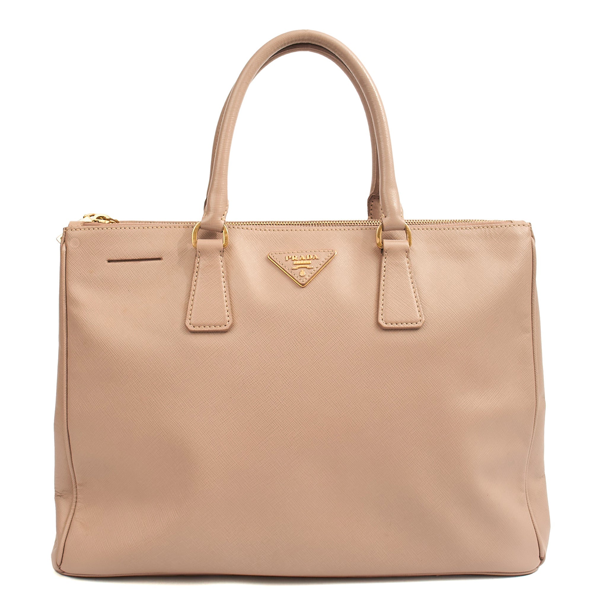 Prada Tote Galleria - Medium Double Zip Tote in Pink, Saffiano Leather — Alternate View 7