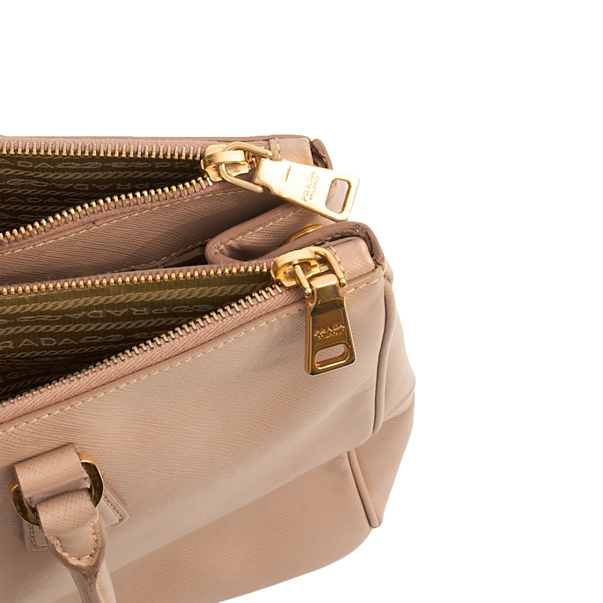 Prada Tote Galleria - Medium Double Zip Tote in Pink, Saffiano Leather — Lifestyle View