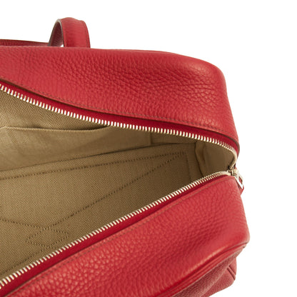 Hermes Victoria 35 in Rouge Vif, Togo Leather — Alternate View 10