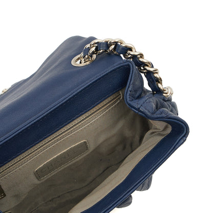 Chanel Cross Body Chain Around Flap in Navy, Calfskin Leather — Alternate View 16