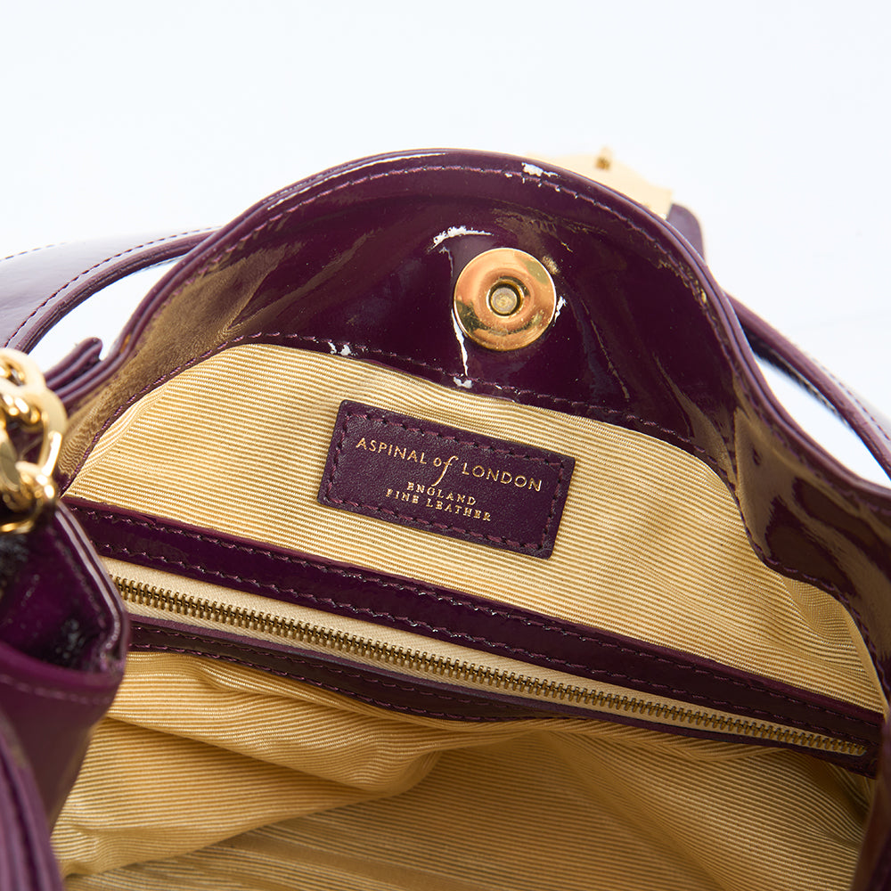 Aspinal of London Tote Barbarella in Purple, Leather — Alternate View 9