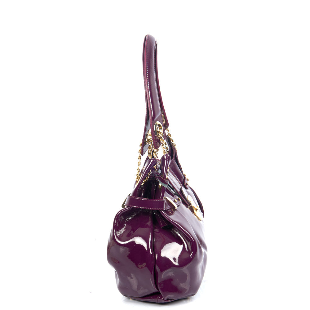 Aspinal of London Tote Barbarella in Purple, Leather — Back View
