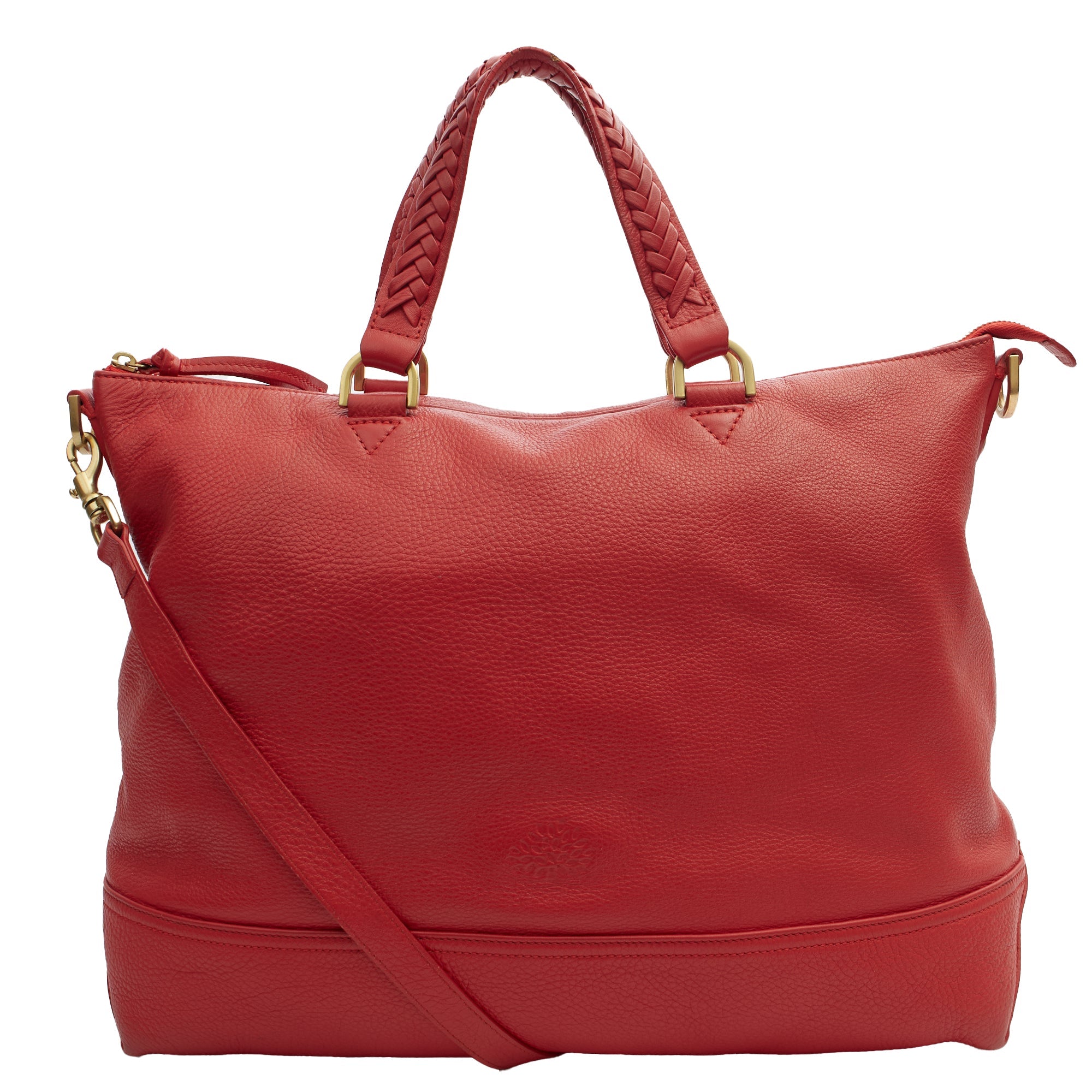 Mulberry Shoulder Bag Effie Tote in Red, Leather — Front View