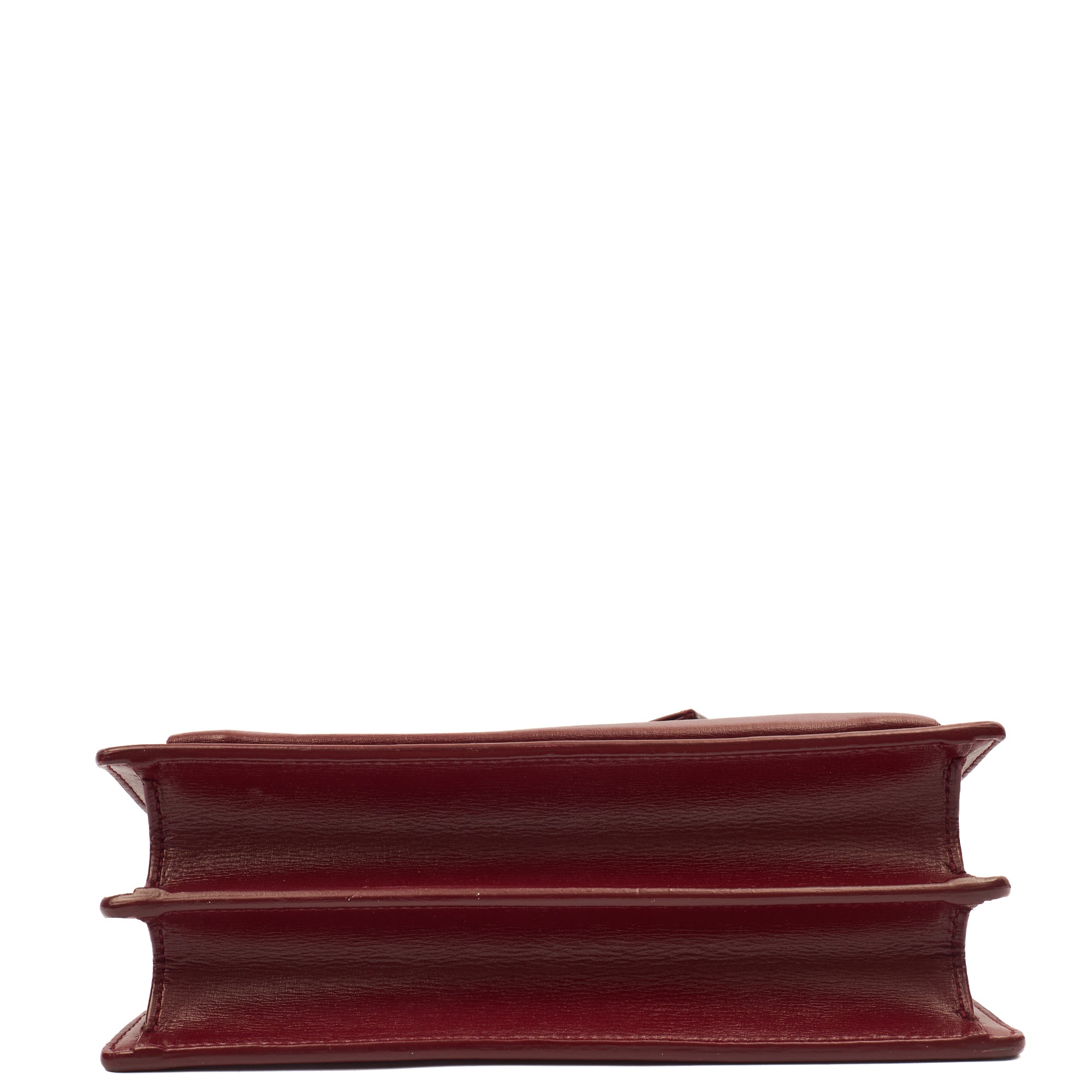 Saint Laurent Shoulder Bag Sunset - Medium in Red, Calfskin Leather — Detail View