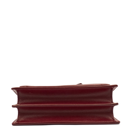 Saint Laurent Shoulder Bag Sunset - Medium in Red, Calfskin Leather — Detail View