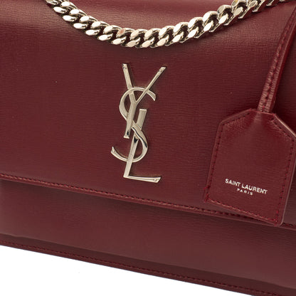 Saint Laurent Shoulder Bag Sunset - Medium in Red, Calfskin Leather — Alternate View 8