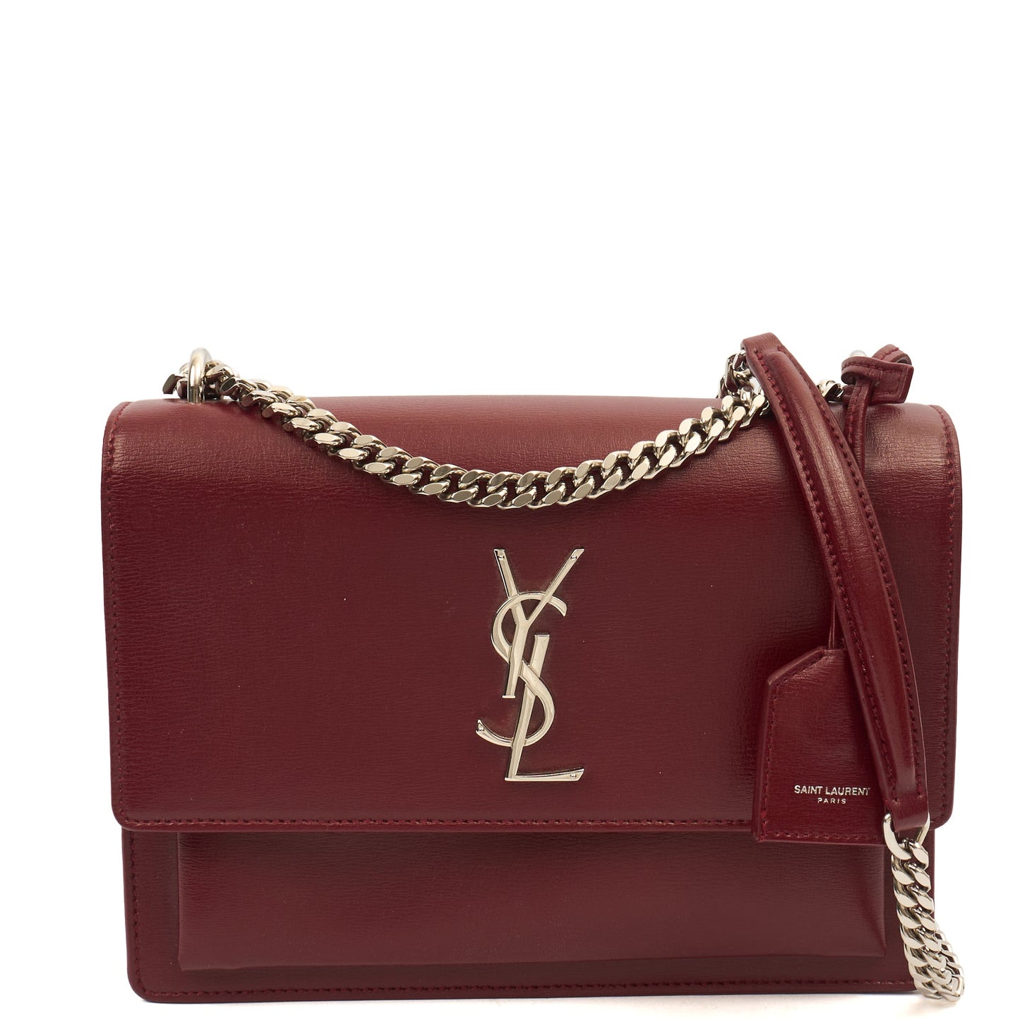 Saint Laurent Shoulder Bag Sunset - Medium in Red, Calfskin Leather — Alternate View 7