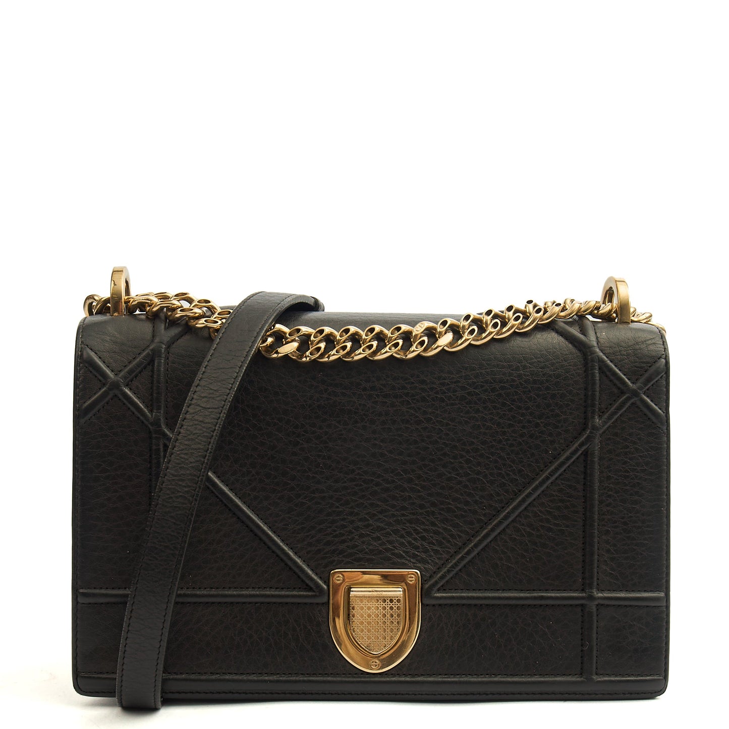 Christian Dior Shoulder Bag Diorama - Medium in Black, Calfskin — Alternate View 8