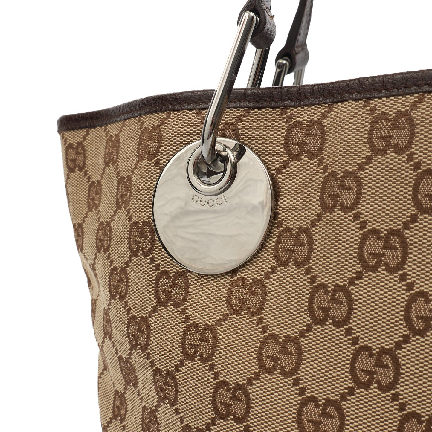 Gucci Tote Eclipse Tote in Brown, Fabric — Back View