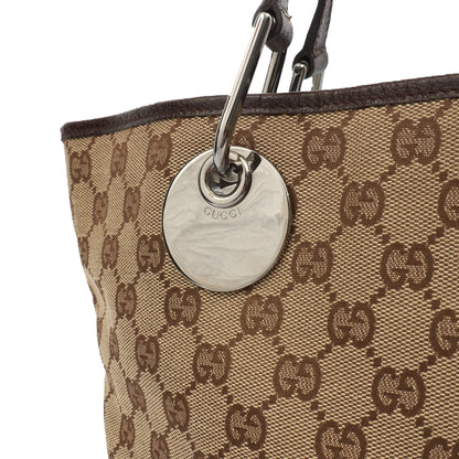 Gucci Tote Eclipse Tote in Brown, Fabric — Back View
