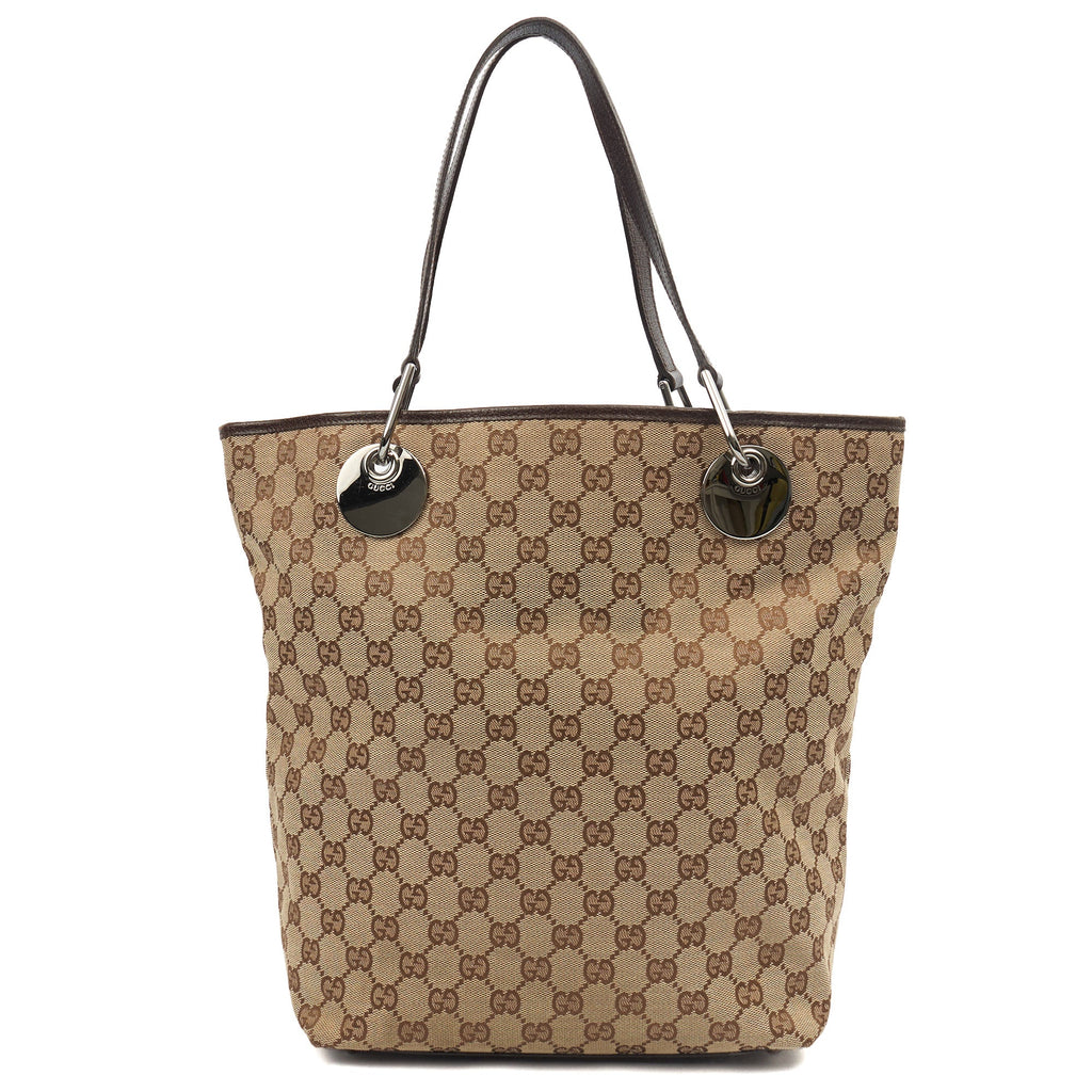 Gucci Tote Eclipse Tote in Brown, Fabric — Front View