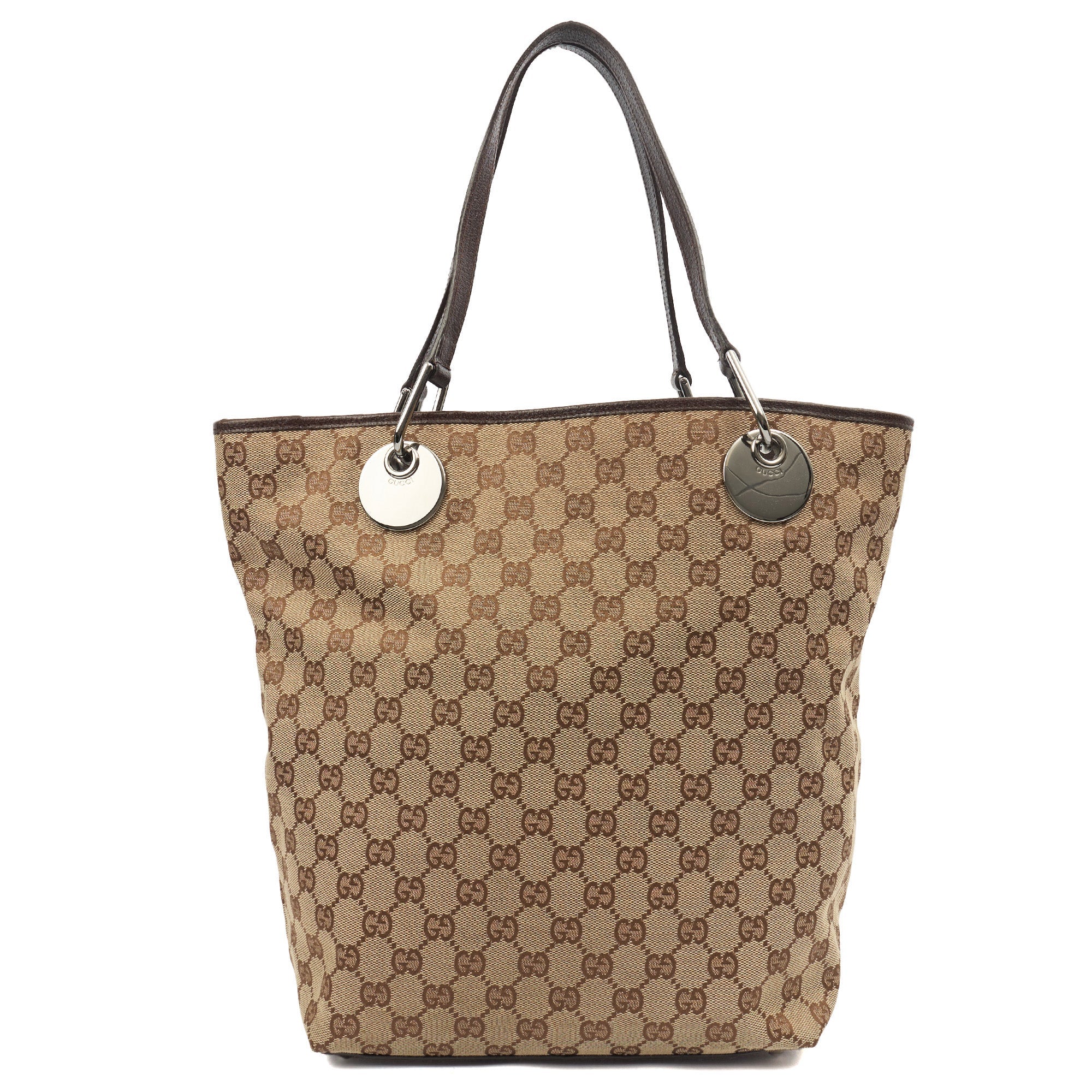 Gucci Tote Eclipse Tote in Brown, Fabric — Detail View