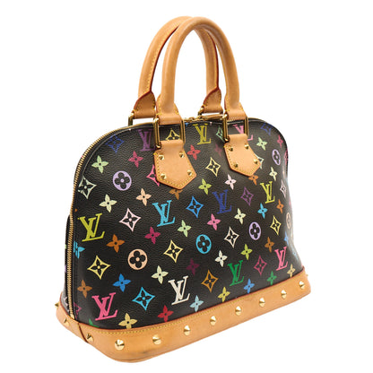 Louis Vuitton Top Handle Alma PM in Multicolor Monogram, Canvas — Back View
