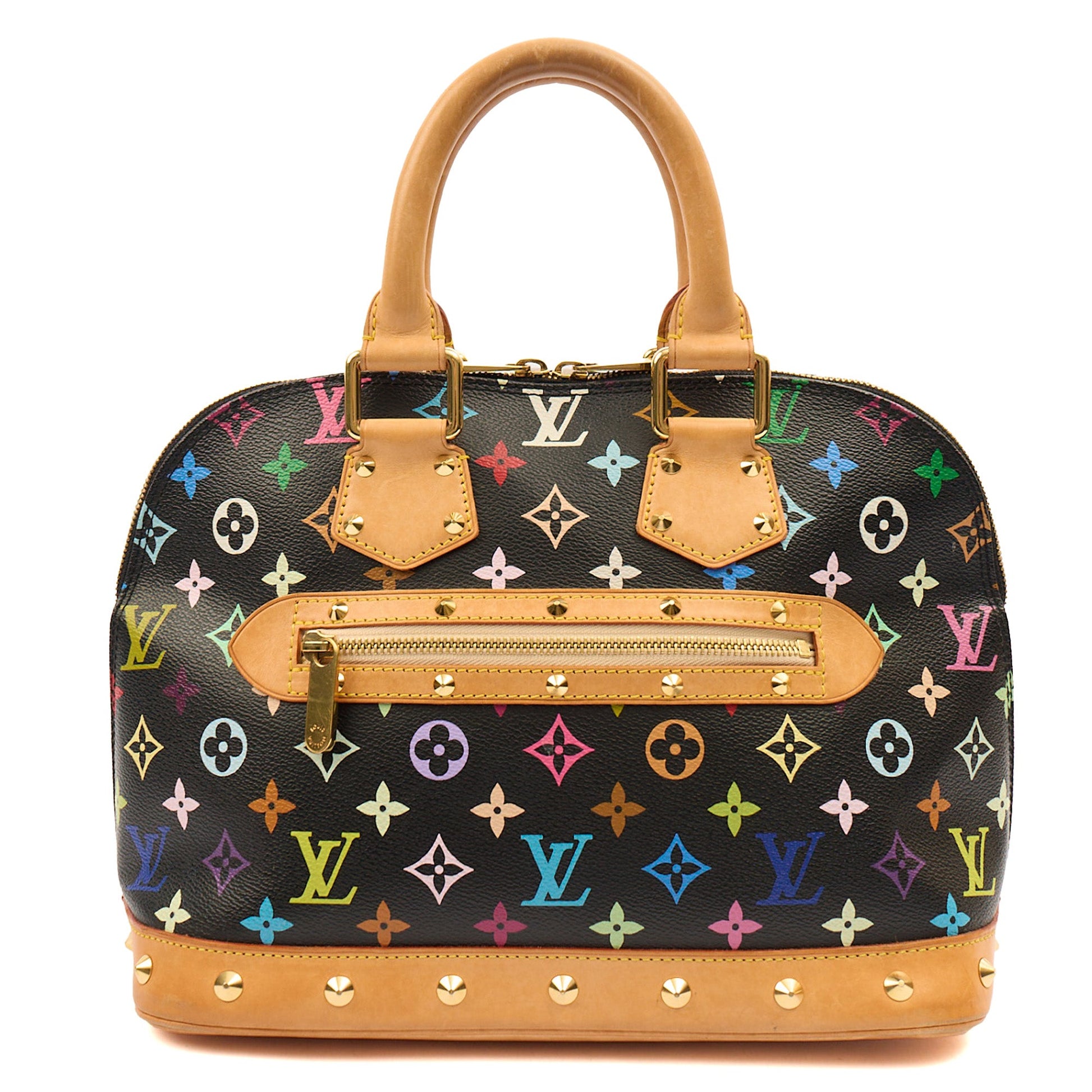 Louis Vuitton Top Handle Alma PM in Multicolor Monogram, Canvas — Front View