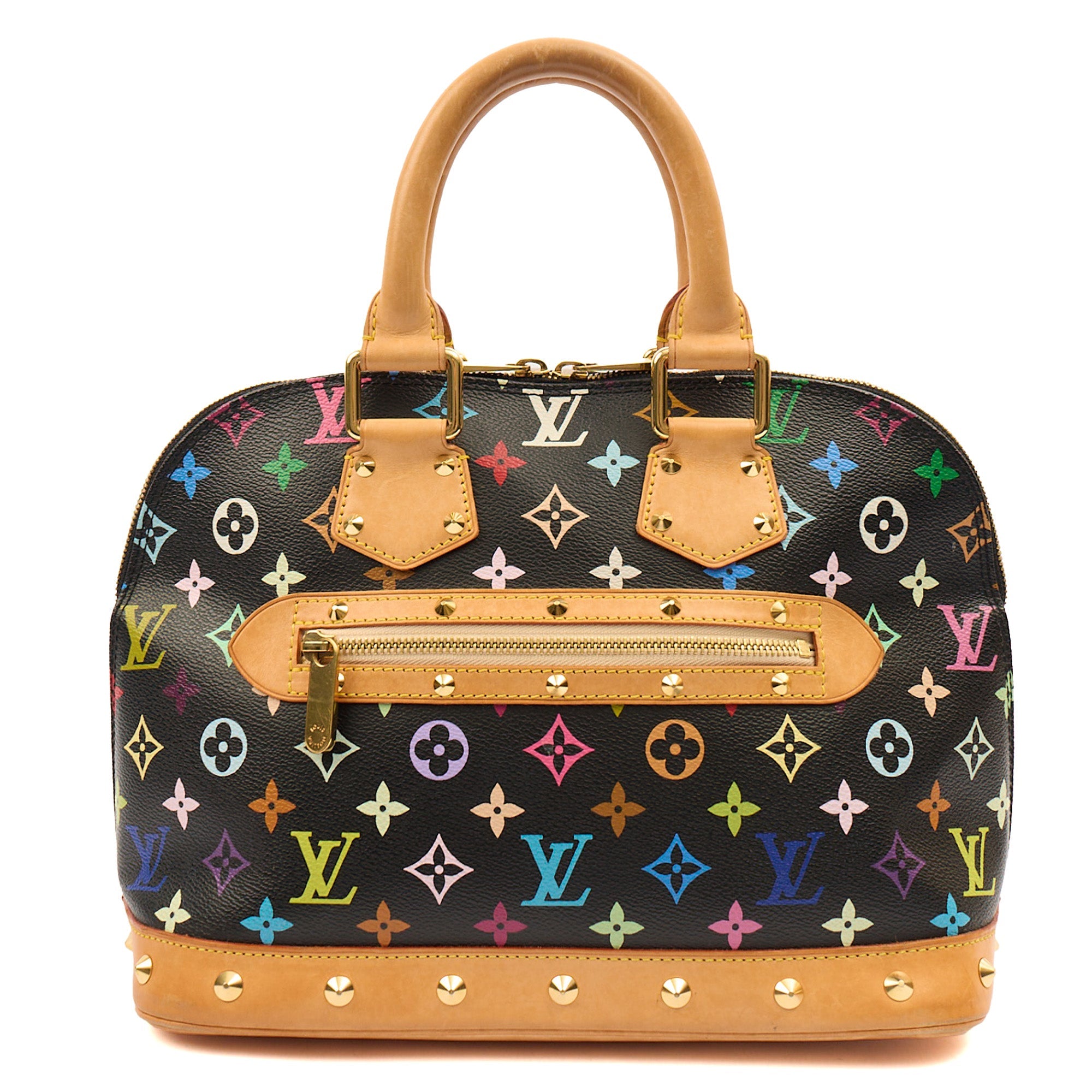 Louis Vuitton Top Handle Alma PM in Multicolor Monogram, Canvas — Front View
