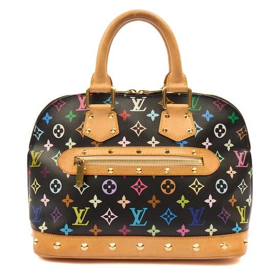 Louis Vuitton Top Handle Alma PM in Multicolor Monogram, Canvas — Front View