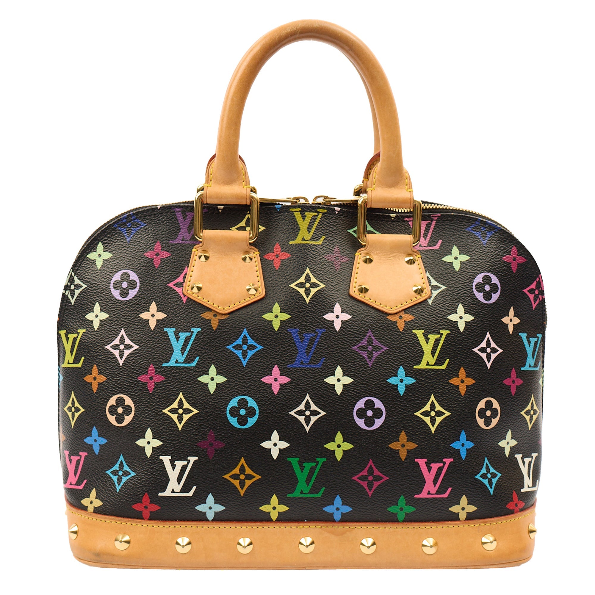 Louis Vuitton Top Handle Alma PM in Multicolor Monogram, Canvas — Top View