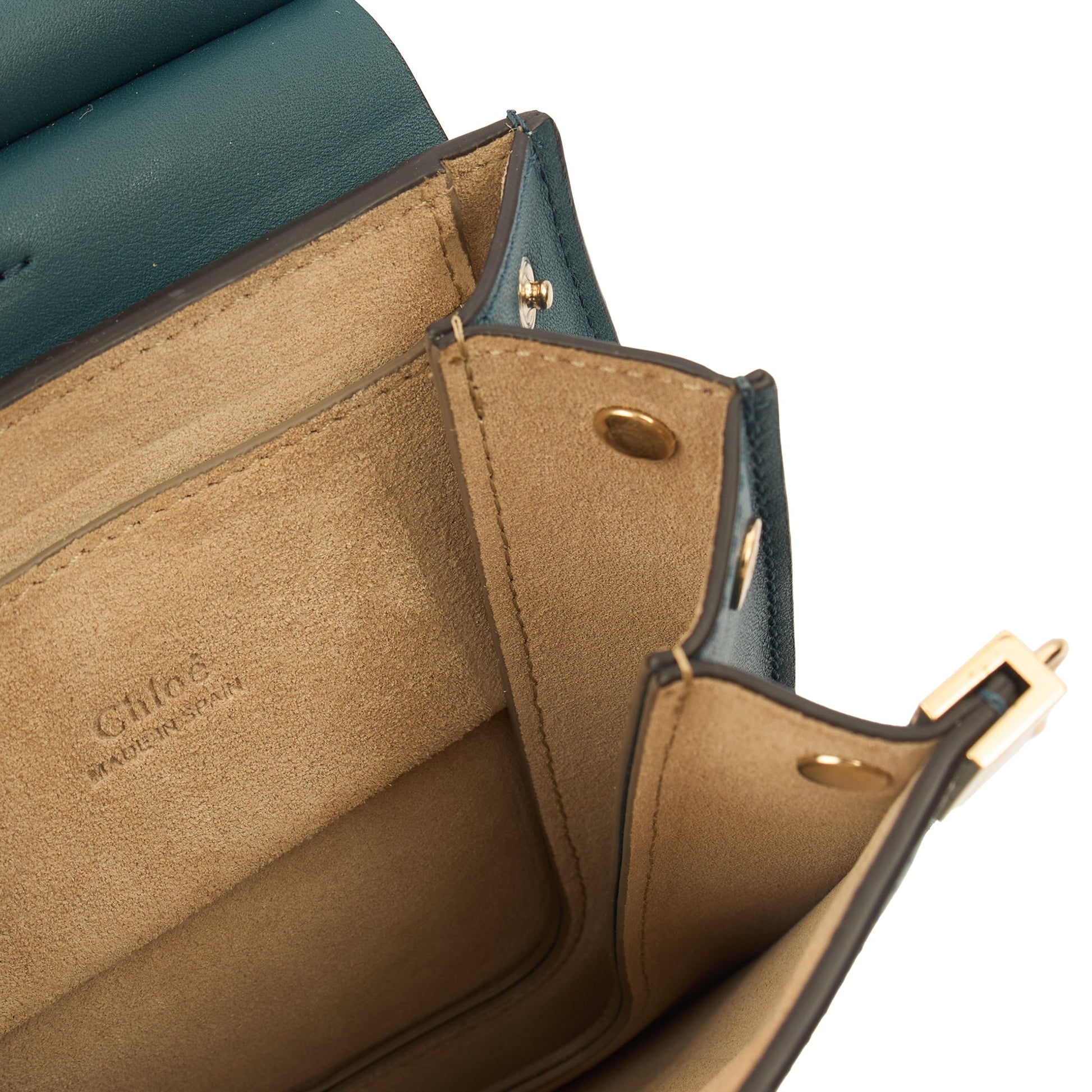 Chloe Cross Body Faye Day - Mini in Green, Calfskin Leather — Detail View