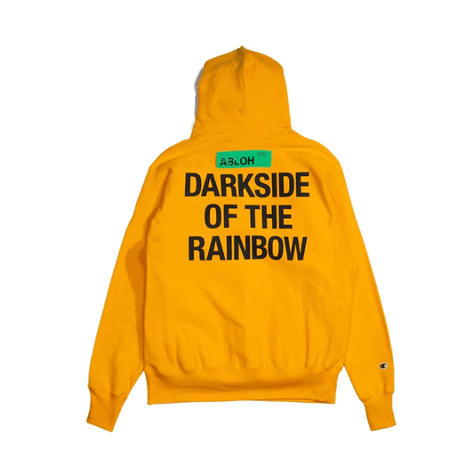 Virgil Abloh Dark Side of The Rainbow Hoodie 'Orange' — XXS — Side View