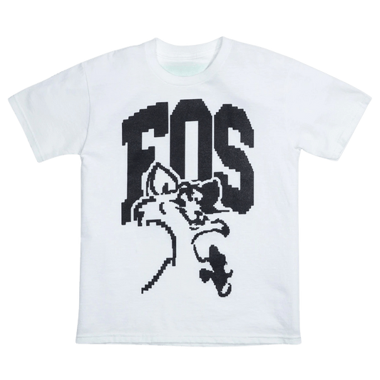 Virgil Abloh FOS CAT Pyrex Tee 'White' — XXS — Front View