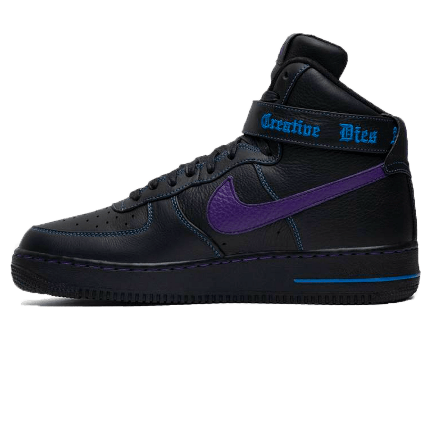 Vlone x Air Force 1 High 'Purple Swoosh' Sample — UK 3 | EU 35.5 | US 3.5 — Front View