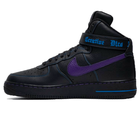 Vlone x Air Force 1 High 'Purple Swoosh' Sample — UK 3 | EU 35.5 | US 3.5 — Front View