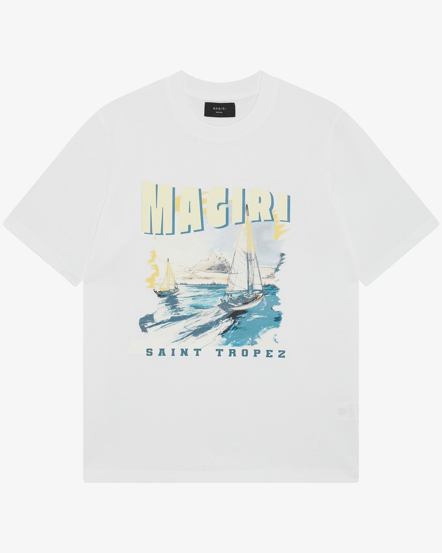 Magiri Voyage Printed T-Shirt 'White' — White — Size S — Front View