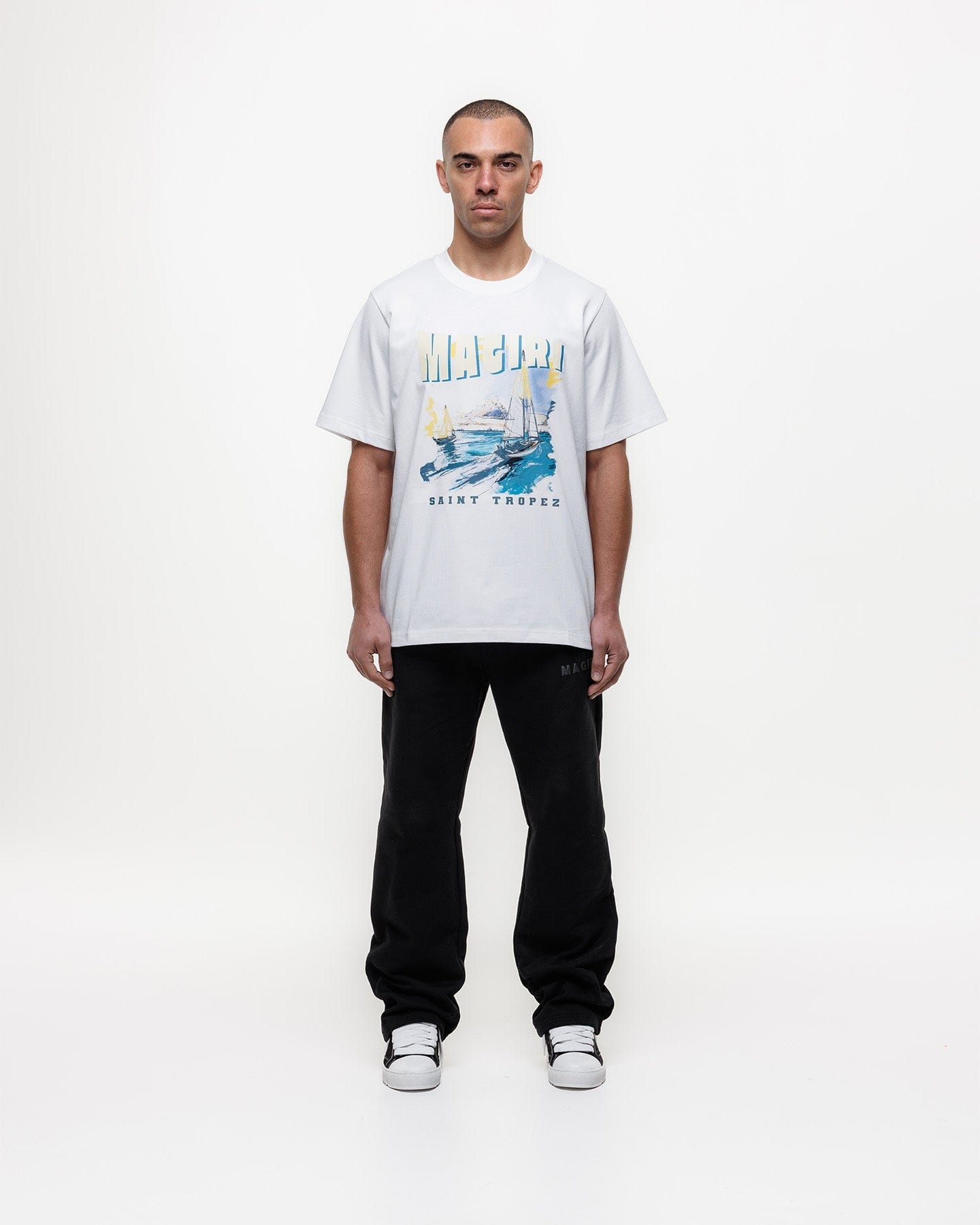 Magiri Voyage Printed T-Shirt 'White' — White — Size S — Back View