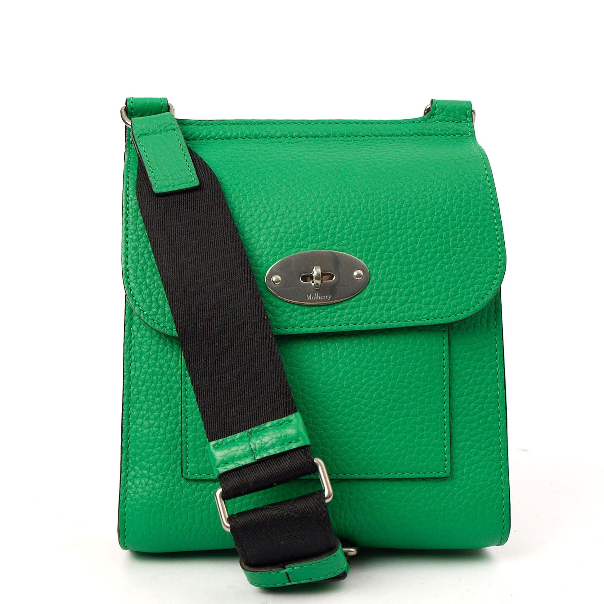Mulberry Cross Body Antony - Small in Lawn Green, Leather — Front View