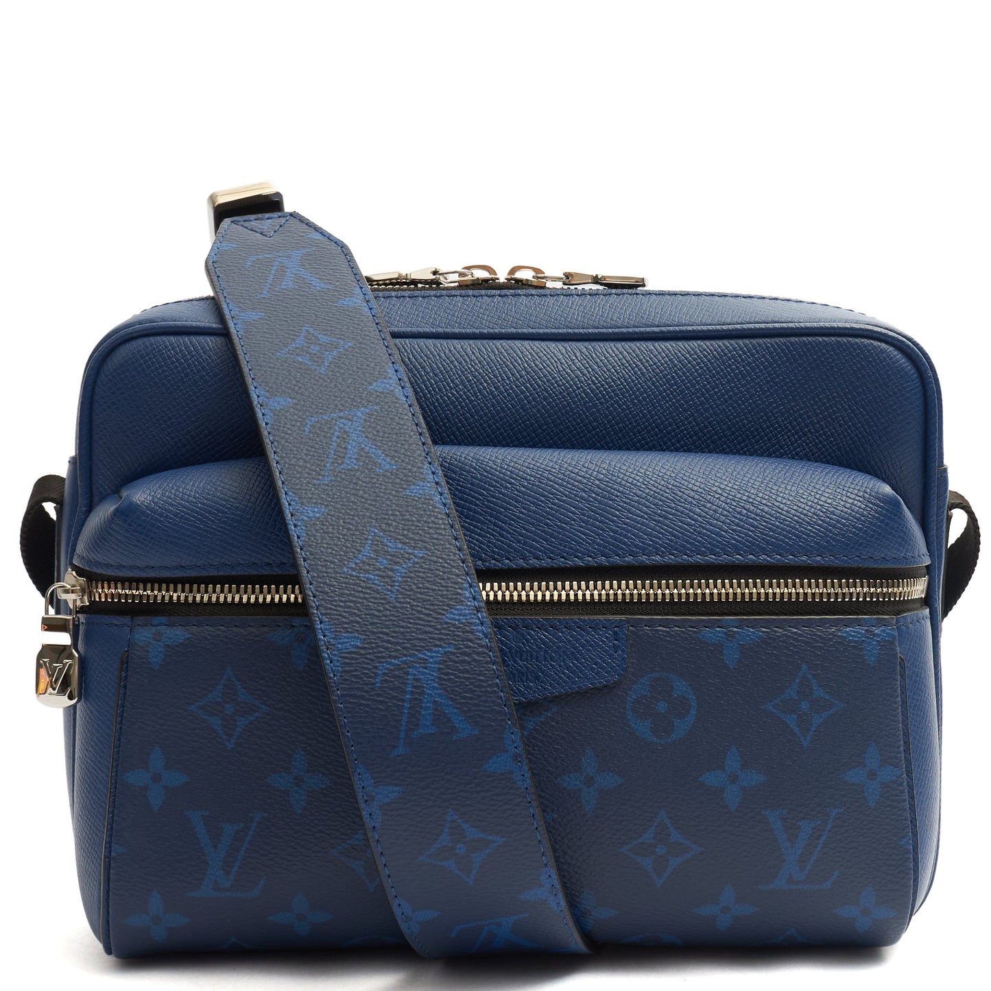 Louis Vuitton Cross Body Outdoor Messenger in Blue, Canvas — Front View