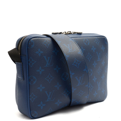 Louis Vuitton Cross Body Outdoor Messenger in Blue, Canvas — Back View