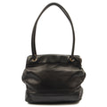 Chanel Tote Vintage Shoulder Bag in Black, Lambskin Leather — Front View