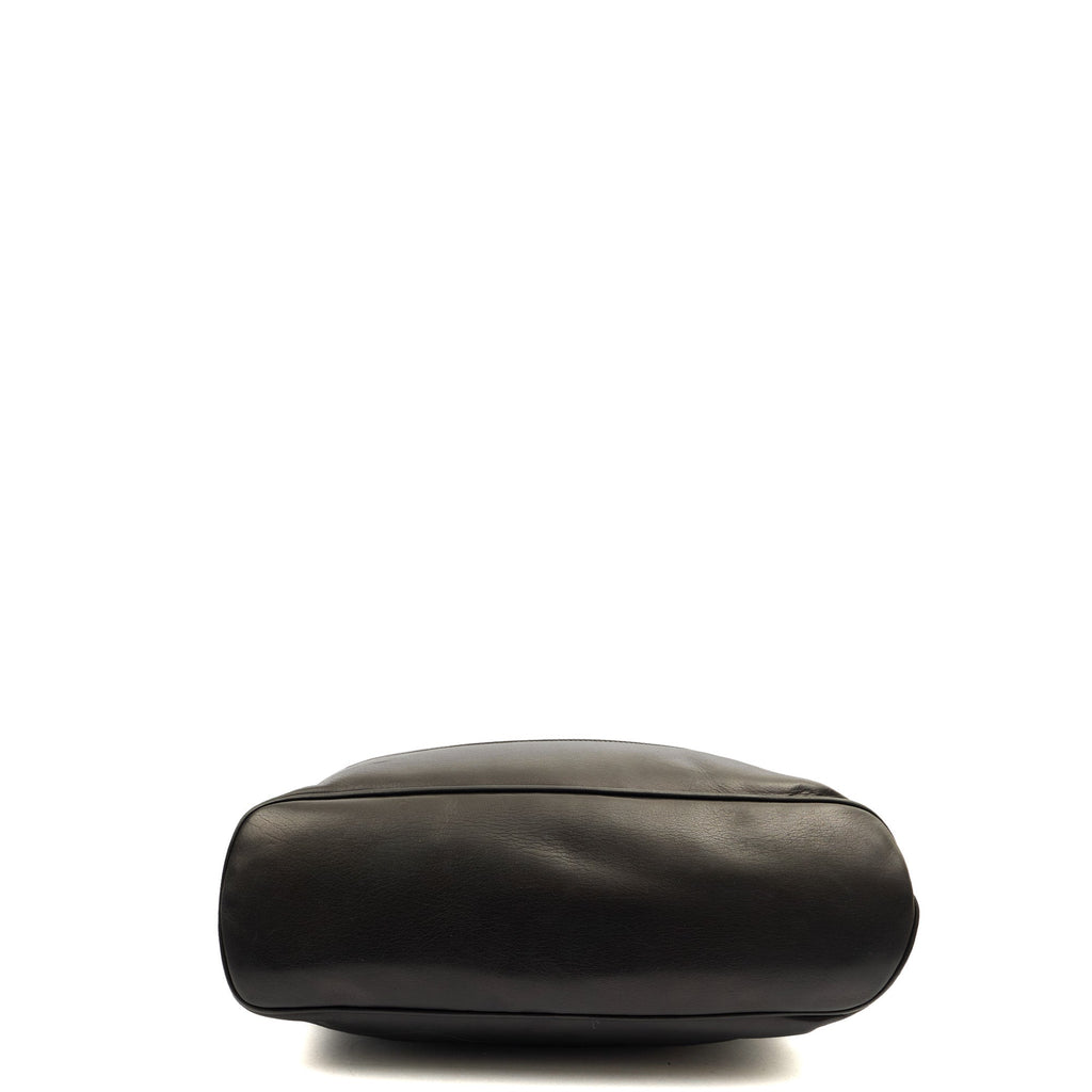 Chanel Tote Vintage Shoulder Bag in Black, Lambskin Leather — Top View
