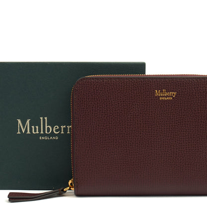 Mulberry Wallet Wallet in Oxblood, Calfskin Leather — Side View