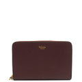 Mulberry Wallet Wallet in Oxblood, Calfskin Leather — Front View