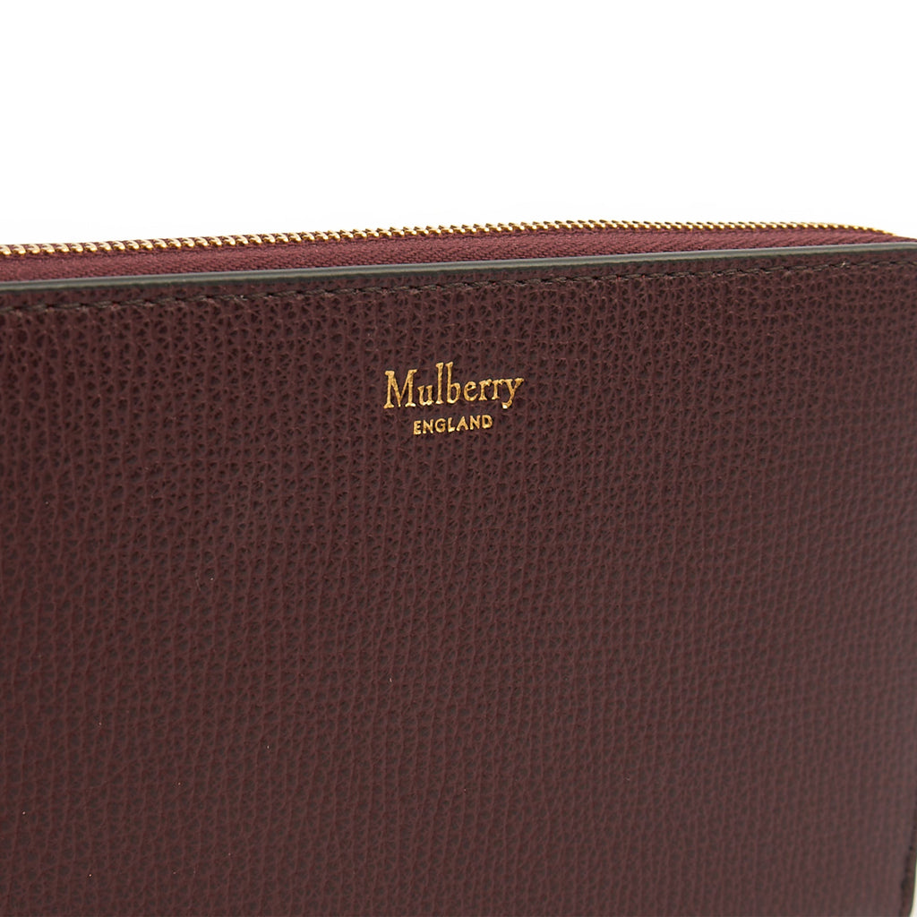 Mulberry Wallet Wallet in Oxblood, Calfskin Leather — Lifestyle View
