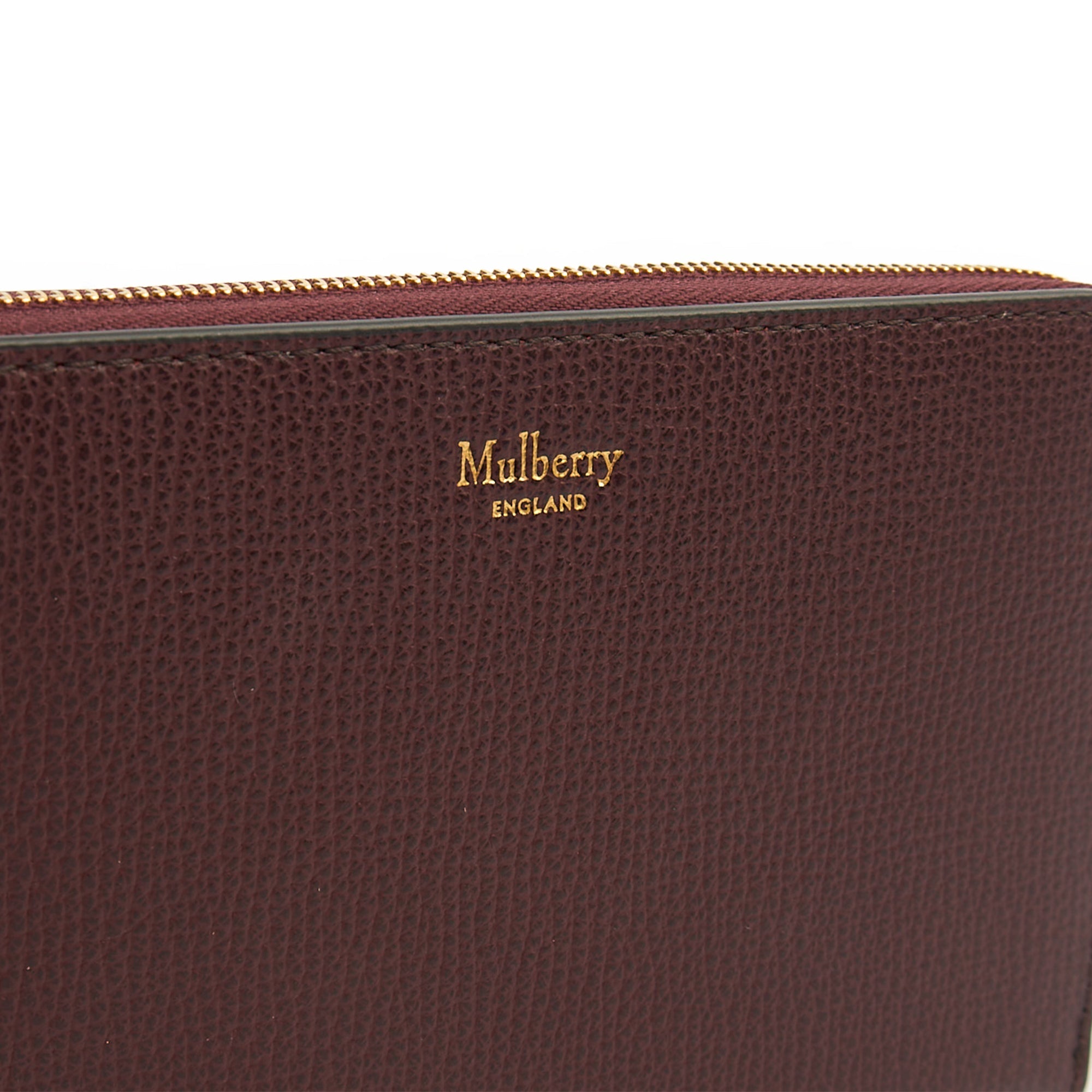 Mulberry Wallet Wallet in Oxblood, Calfskin Leather — Lifestyle View