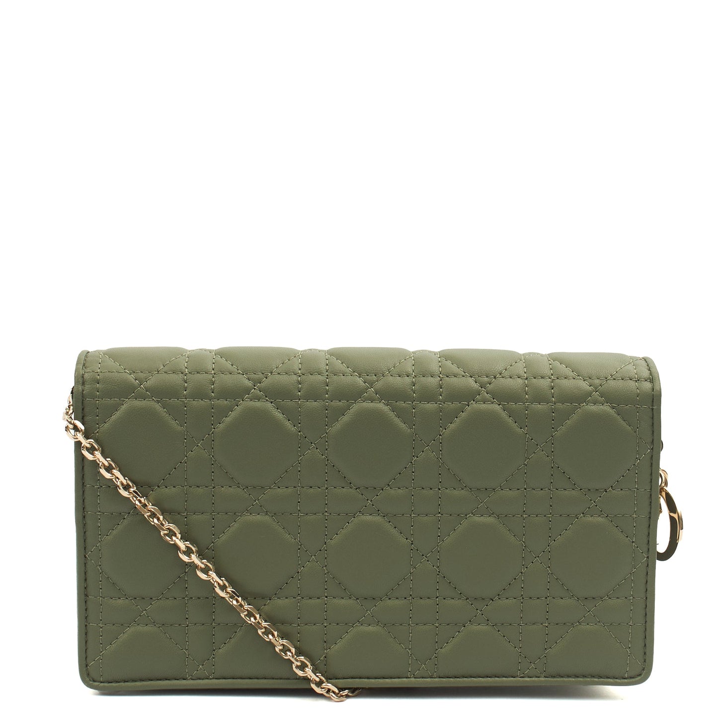 Christian Dior Cross Body Lady Dior Pouch in Green, Leather — Alternate View 10