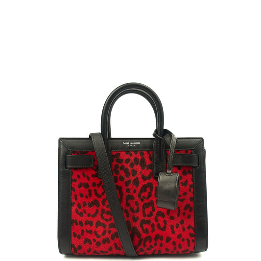 Saint Laurent Tote Sac de Jour Nano in Black, Calfskin Leather — Front View