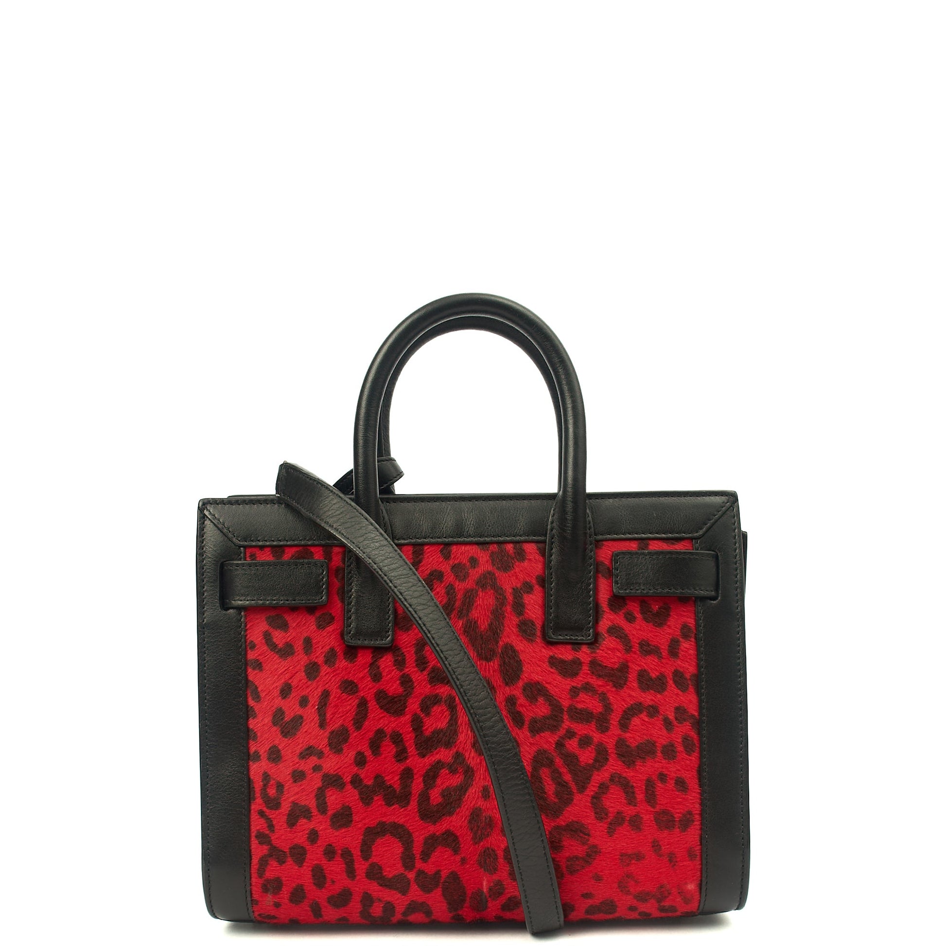 Saint Laurent Tote Sac de Jour Nano in Black, Calfskin Leather — Back View