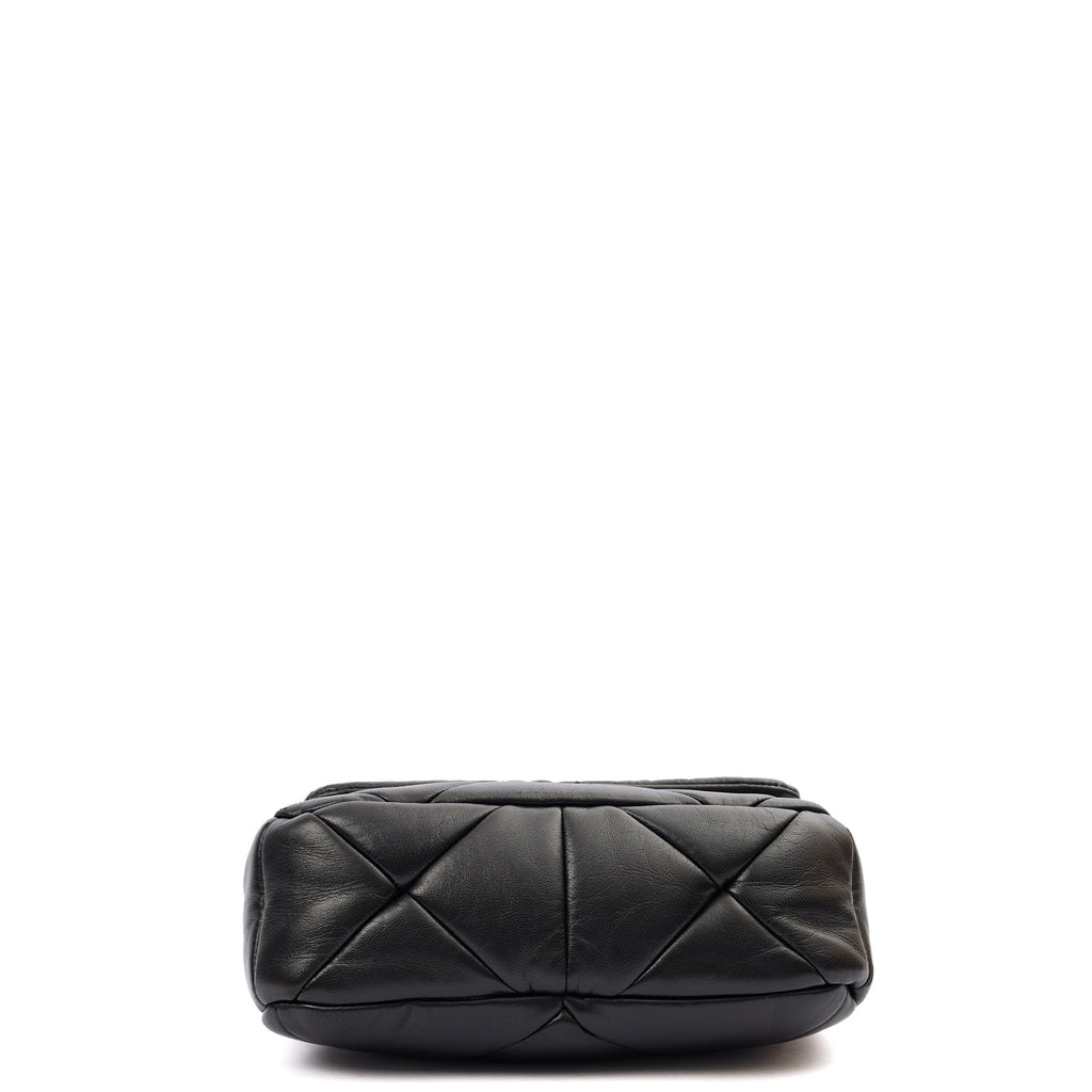 Prada Cross Body Padded Re-Nylon Shoulder Bag in Black, Leather — Alternate View 10