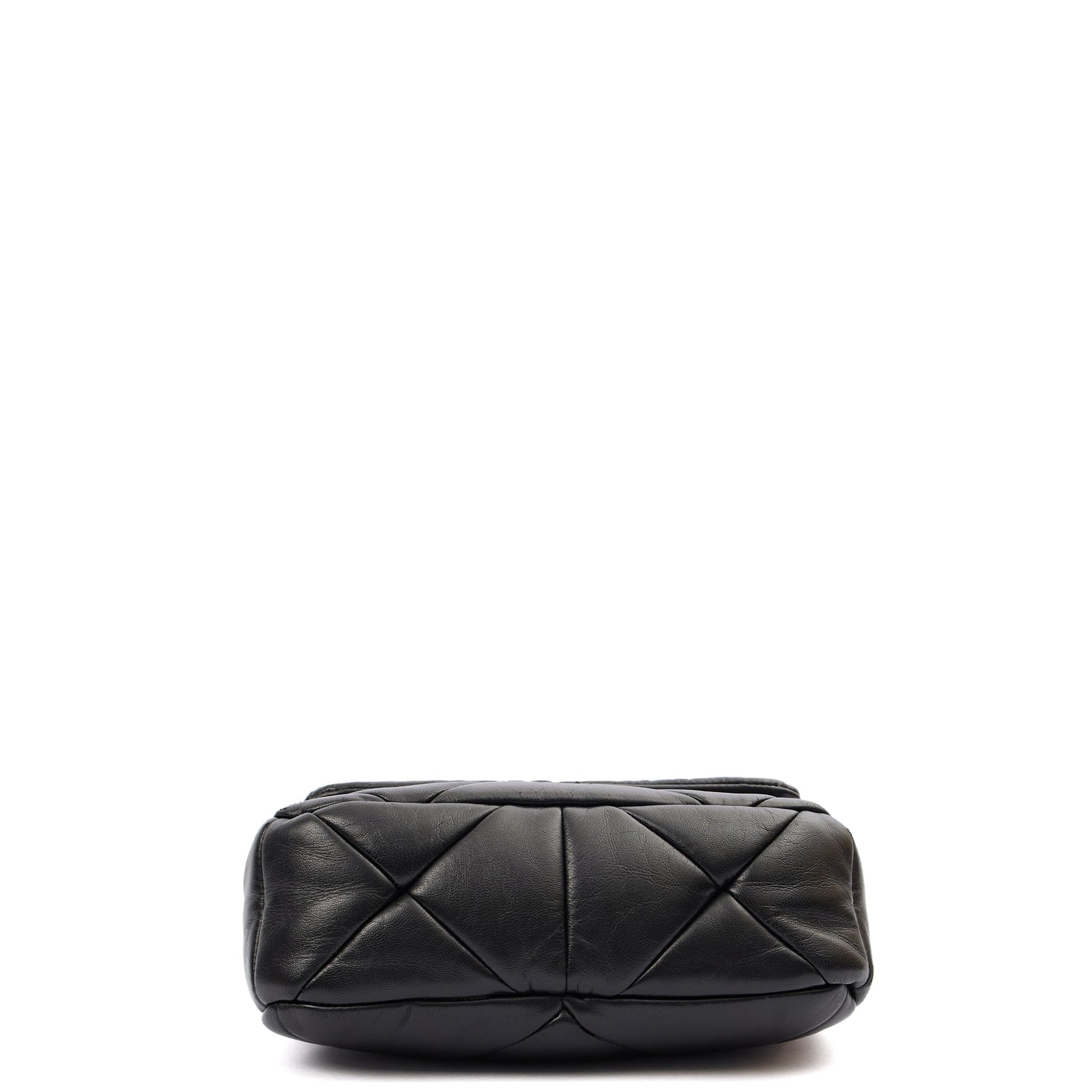 Prada Cross Body Padded Re-Nylon Shoulder Bag in Black, Leather — Alternate View 10