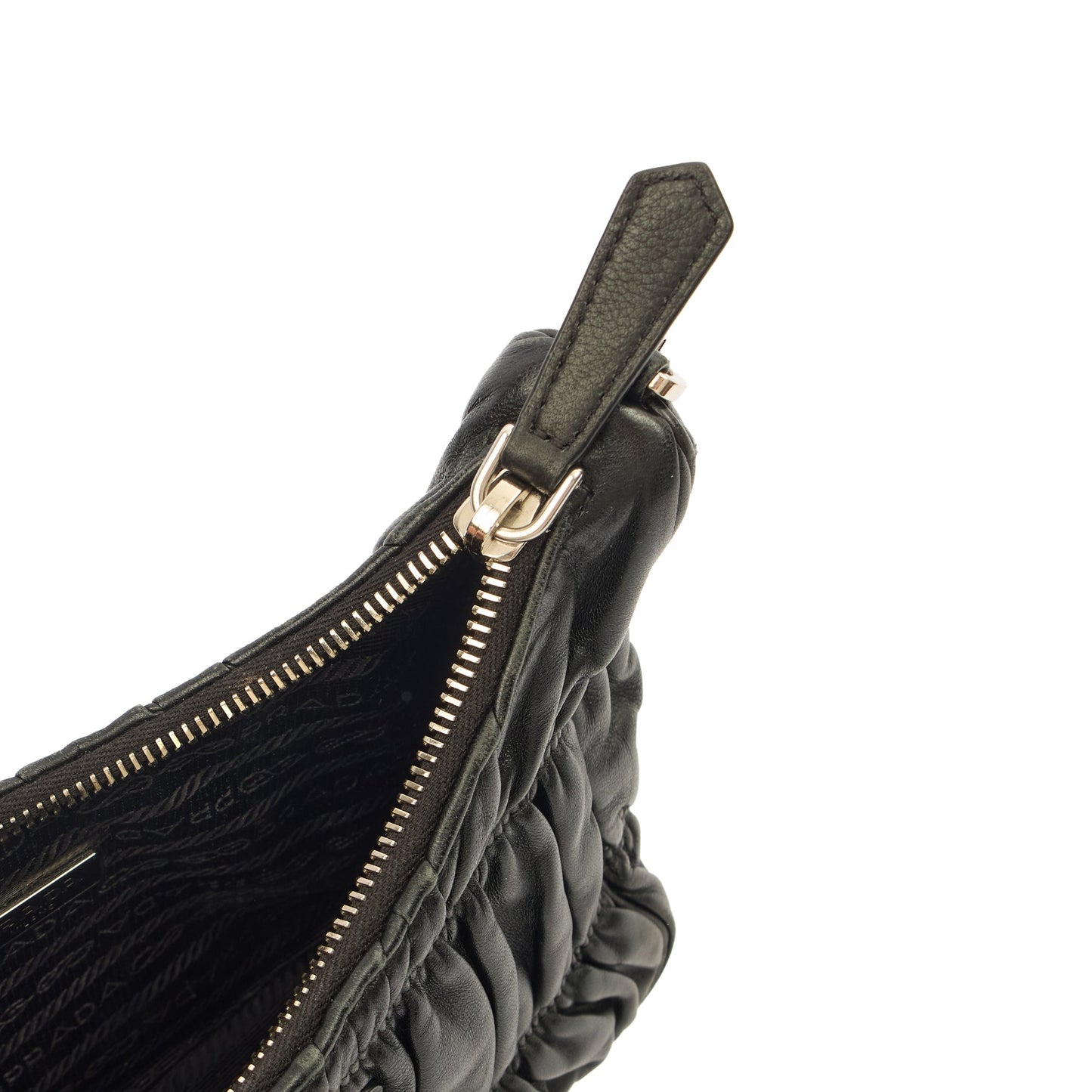Prada Cross Body Re-Edition Quilted Crossbody in Black, Calfskin — Alternate View 11