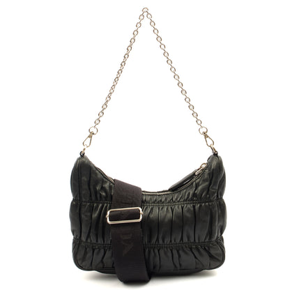 Prada Cross Body Re-Edition Quilted Crossbody in Black, Calfskin — Alternate View 9