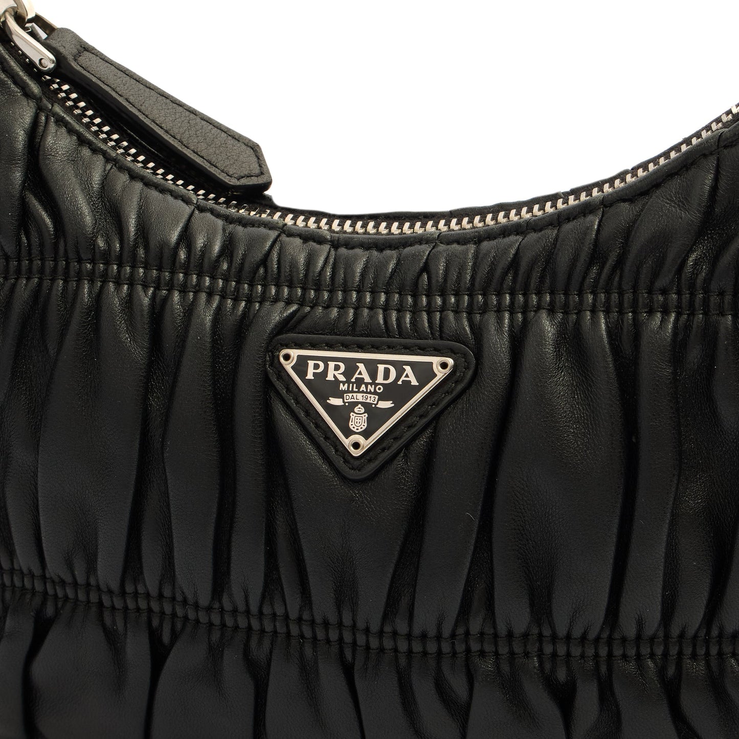 Prada Cross Body Re-Edition Quilted Crossbody in Black, Calfskin — Alternate View 12