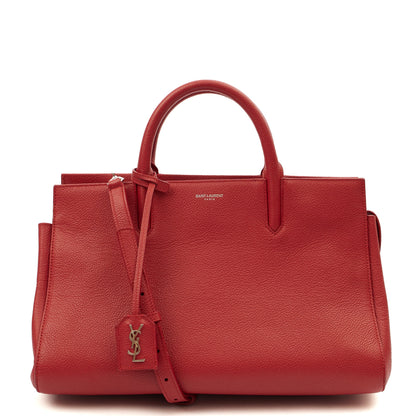 Saint Laurent Tote Cabas - Small in Red, Calfskin Leather — Front View