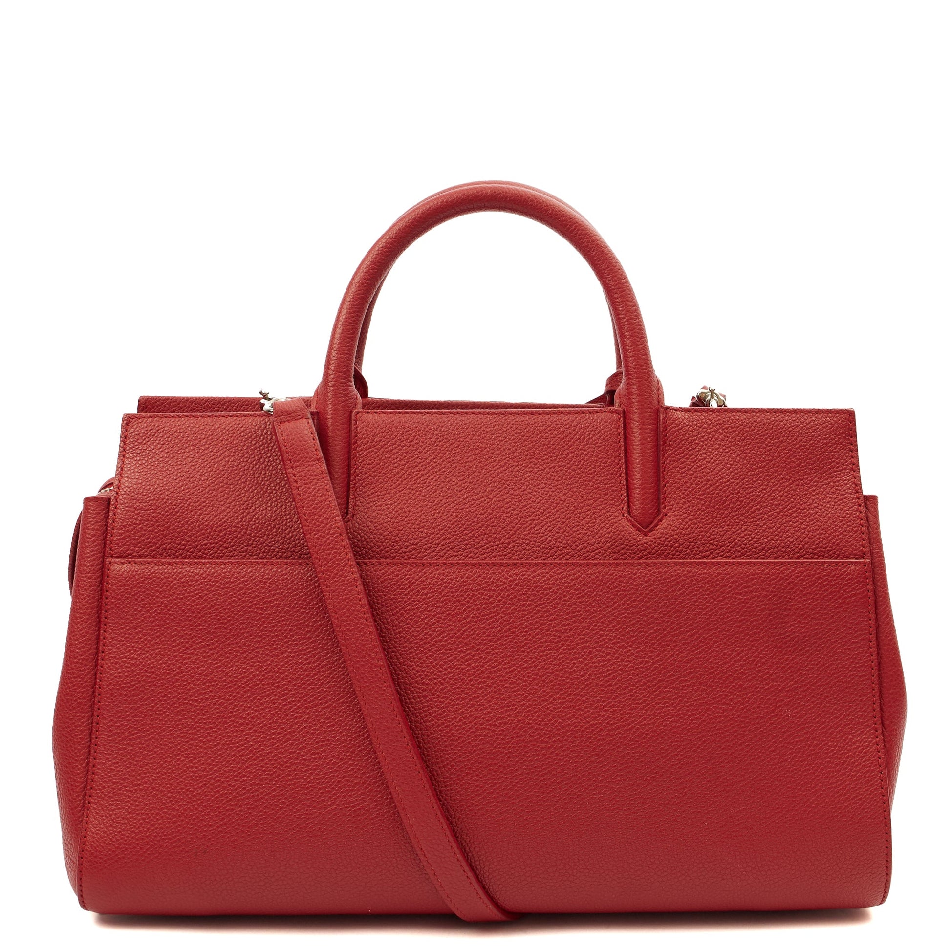 Saint Laurent Tote Cabas - Small in Red, Calfskin Leather — Alternate View 9