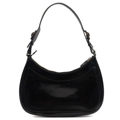 Gucci Shoulder Bag Jackie in Black, Patent Leather — Top View